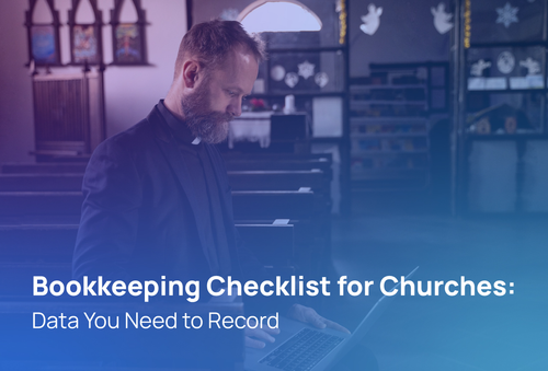 The article's title, which is 'Bookkeeping Checklist for Churches: Data You Need to Record.'
